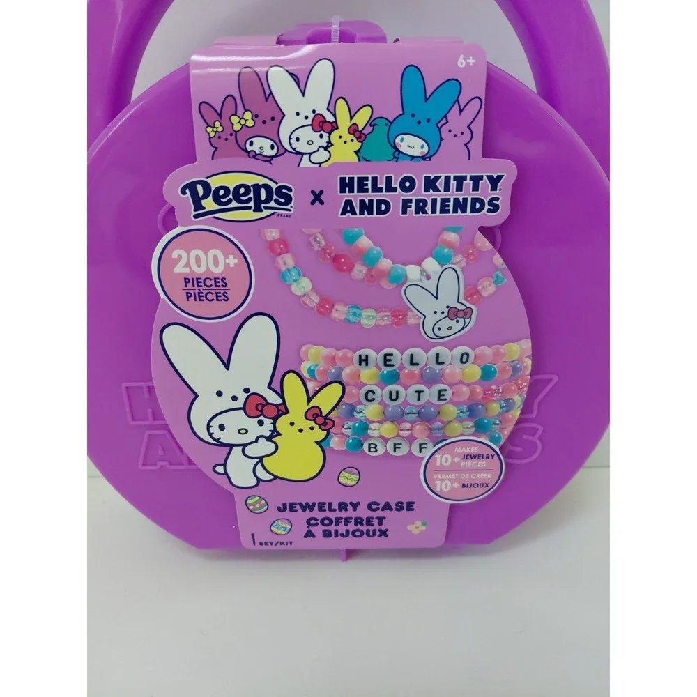 2026 Peeps x Hello Kitty Jewelry Case Craft Kit Easter 200 Bead‎ Accessories